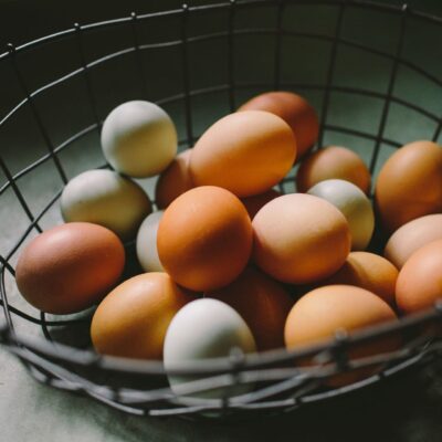 Eggs in a basket