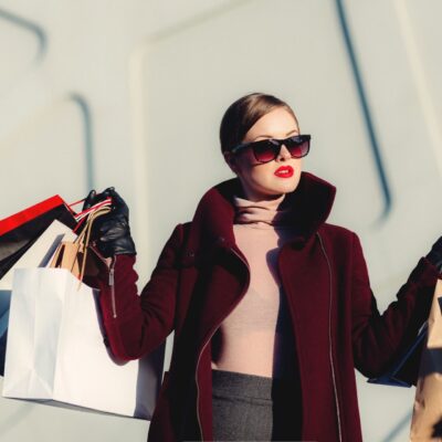 Woman with shopping bags