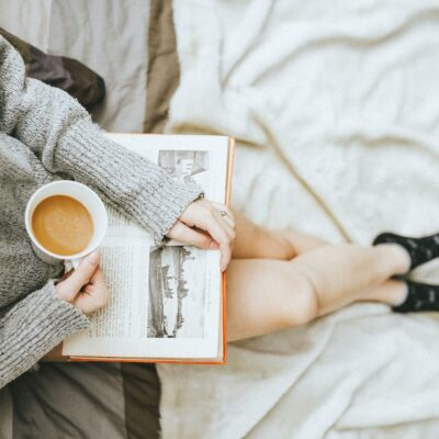 Woman reading a book