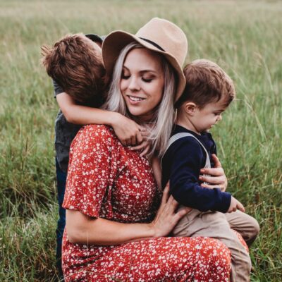 Mother and sons