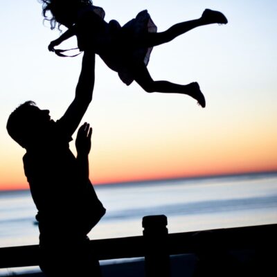 Father with little girl